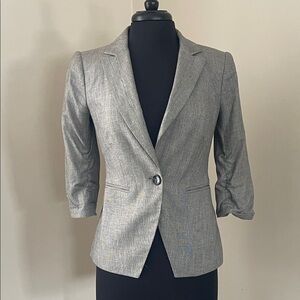 The Limited Metallic Silver Blazer